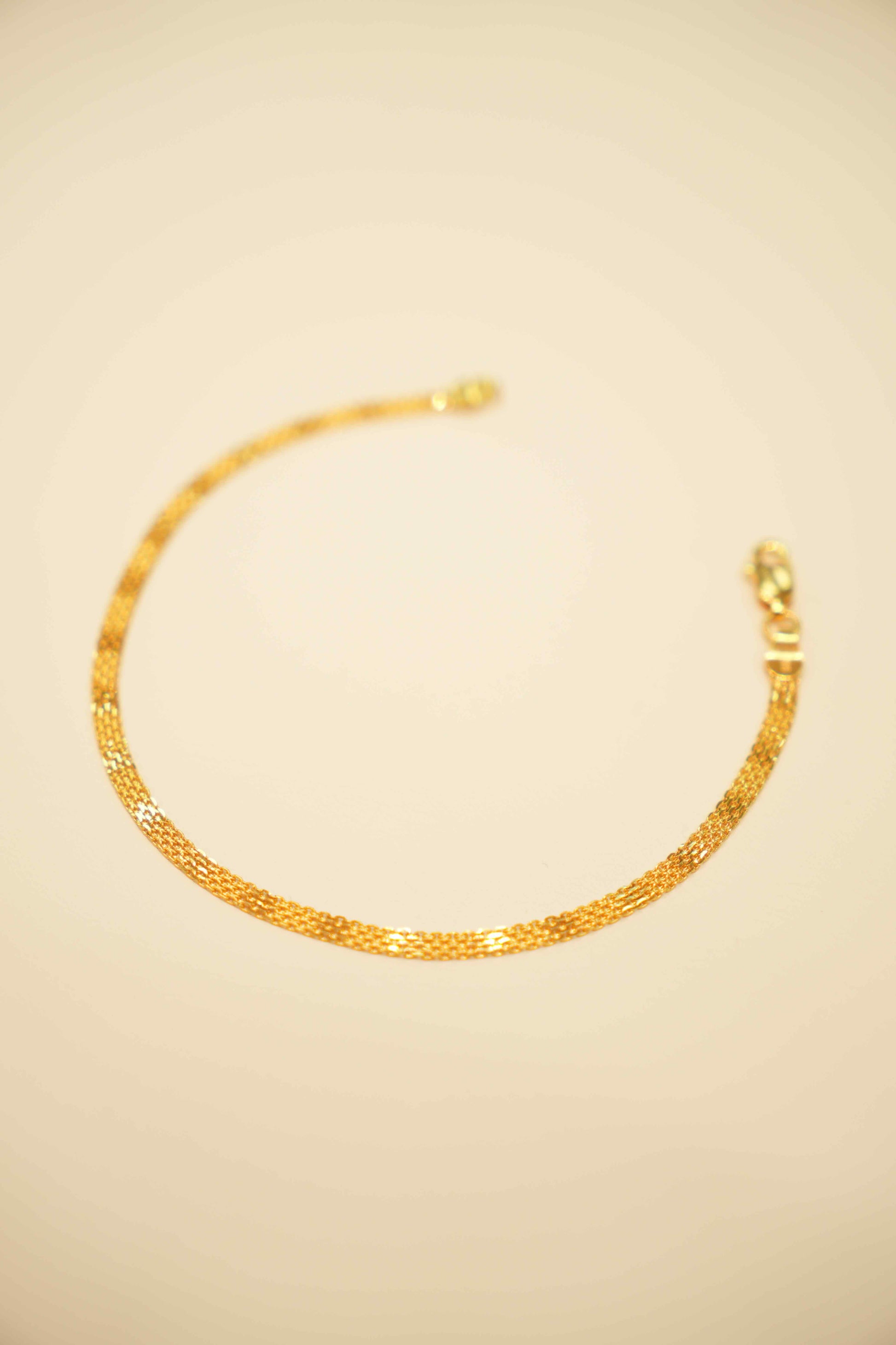 22K Gold Ladies Flat Bracelet