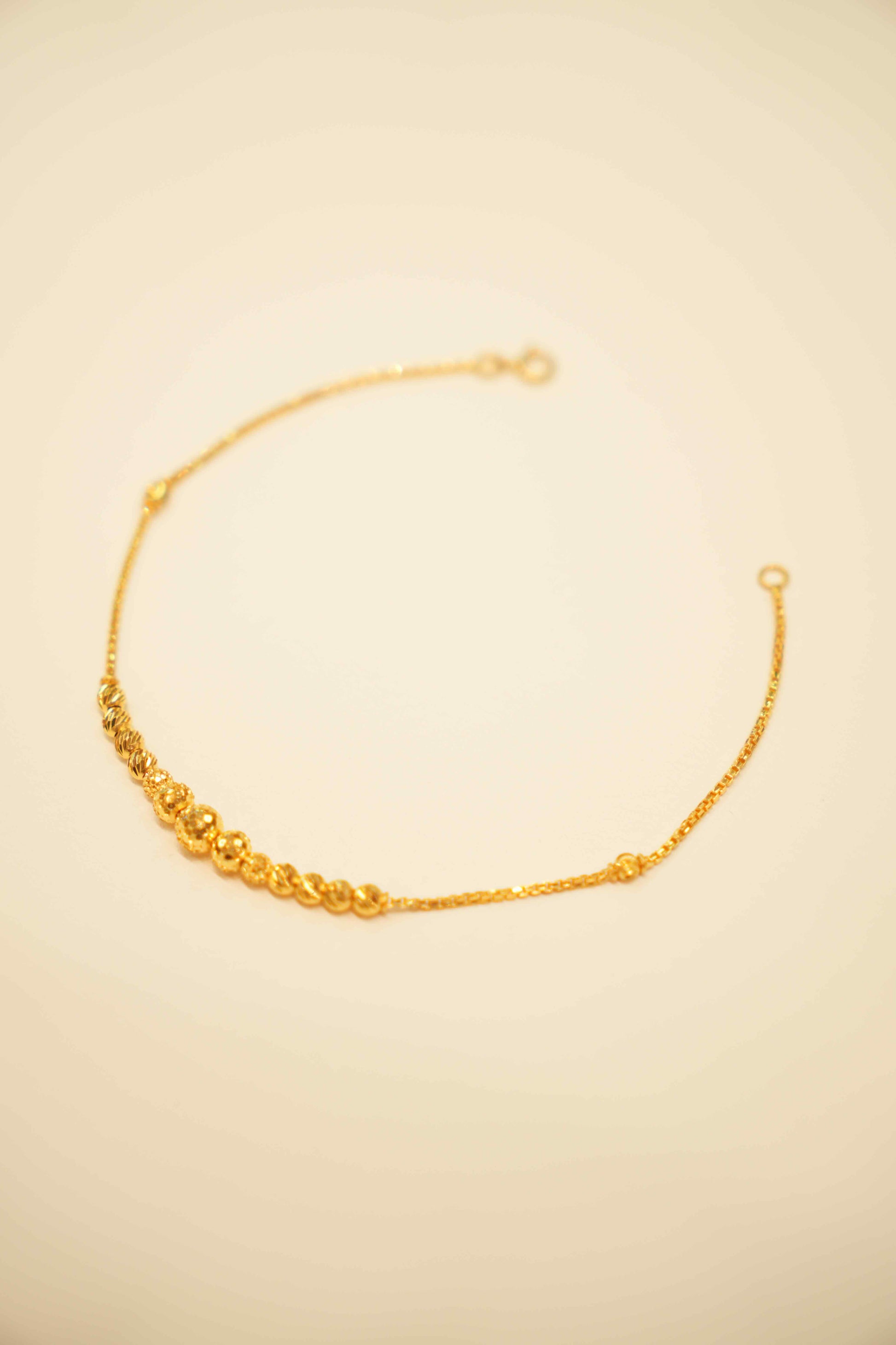 22K Gold Ladies Beaded Bracelet