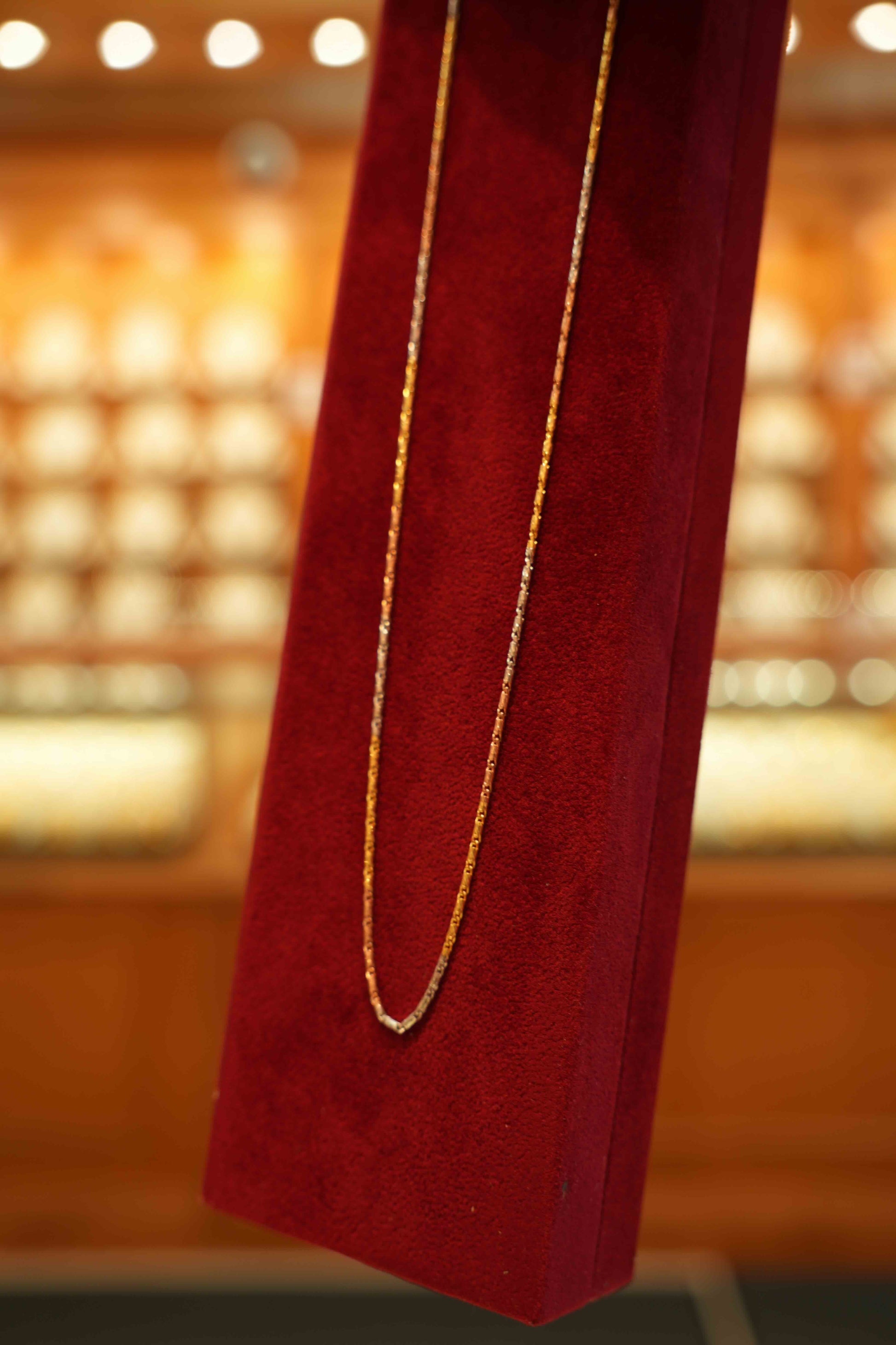 22K Gold Designer Three-Tone Chain (18 Inches)