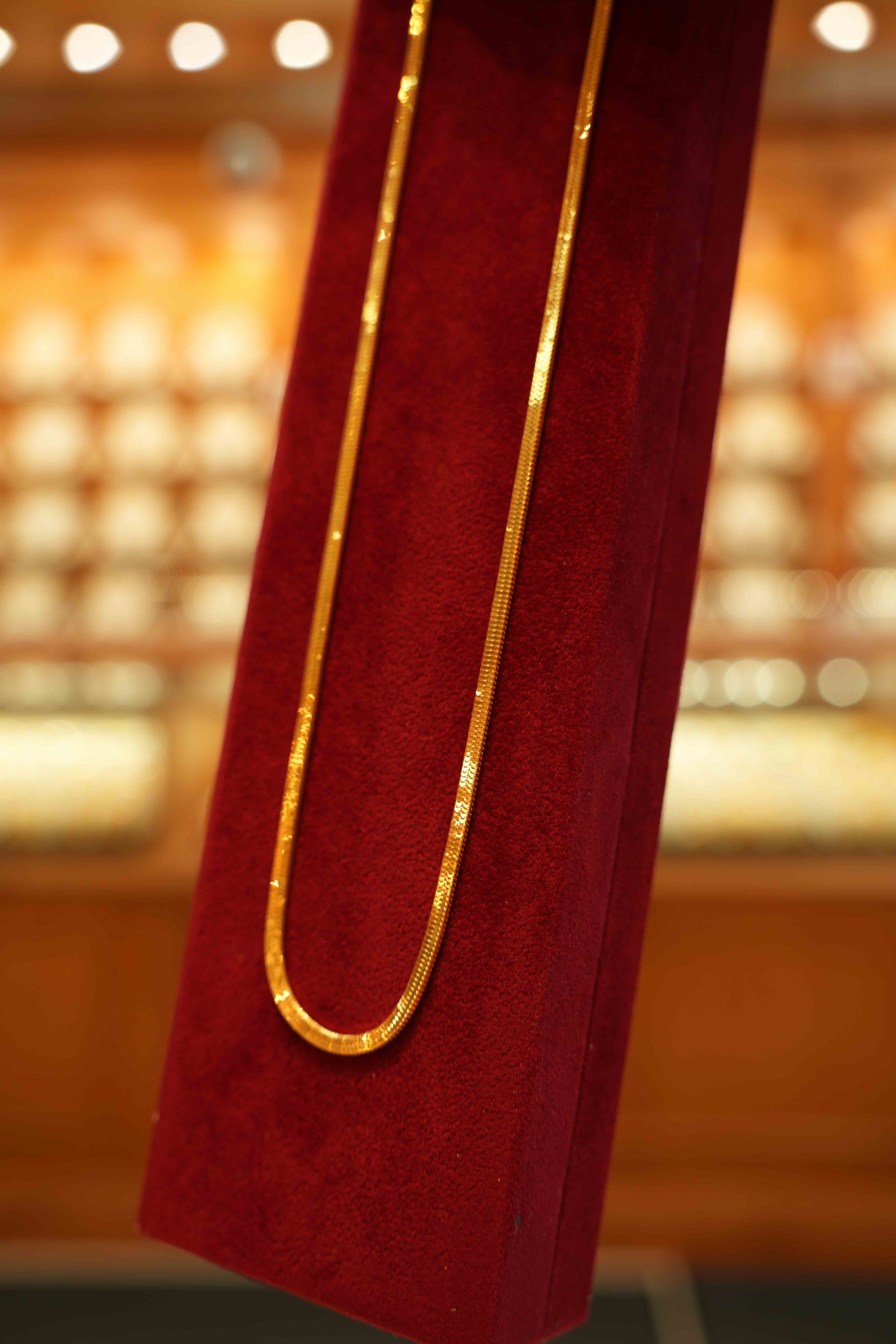 22K Gold Flat Snake Chain (18 Inches)