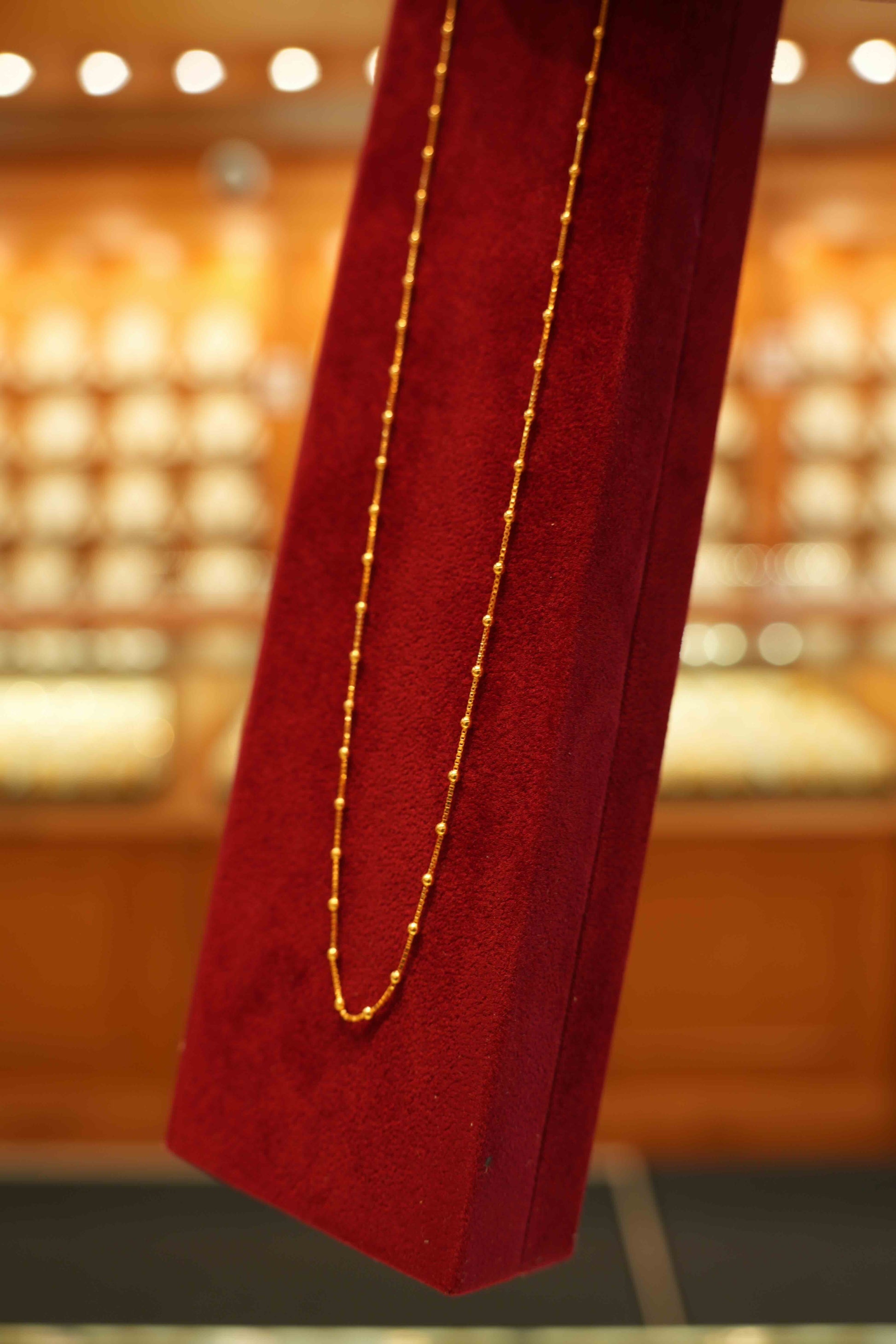 22K Gold Bead Chain (18 Inches)