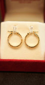 18K Gold Ladies Hoop Earrings
