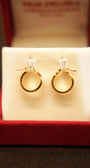 18K Gold Ladies Hoop Earrings