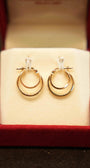18K Gold Ladies Hoop Earrings