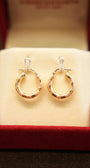 18K Gold Ladies Hoop Earrings