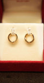 18K Gold Designer Hoop Earrings