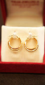 18K Gold Designer Hoop Earrings