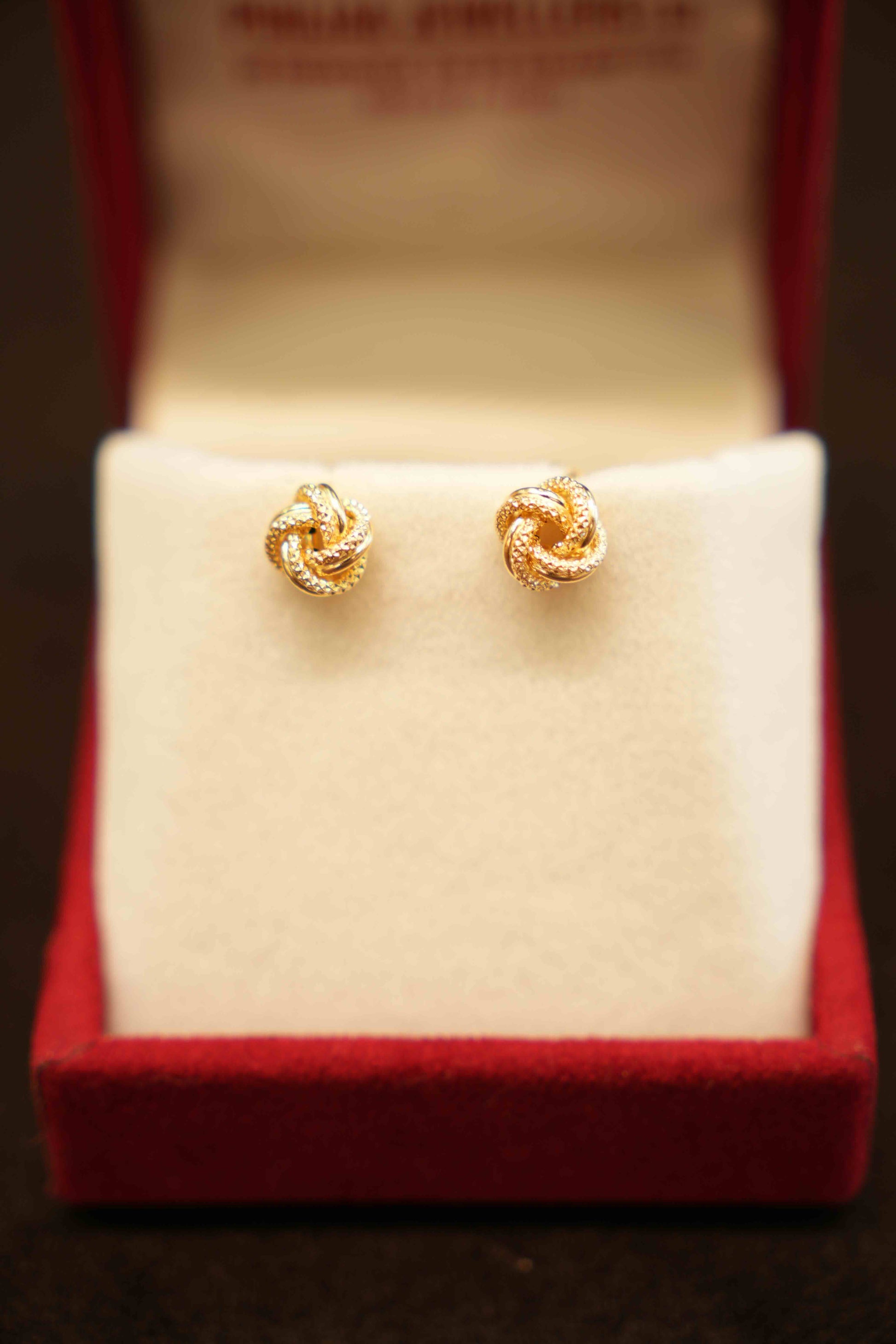 18K Gold Designer Stud Earrings