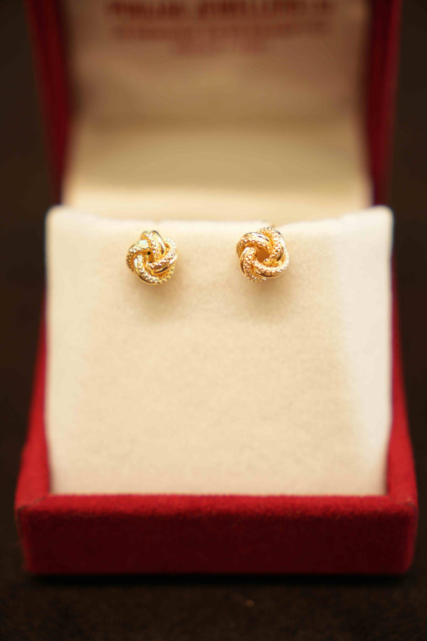18K Gold Designer Stud Earrings
