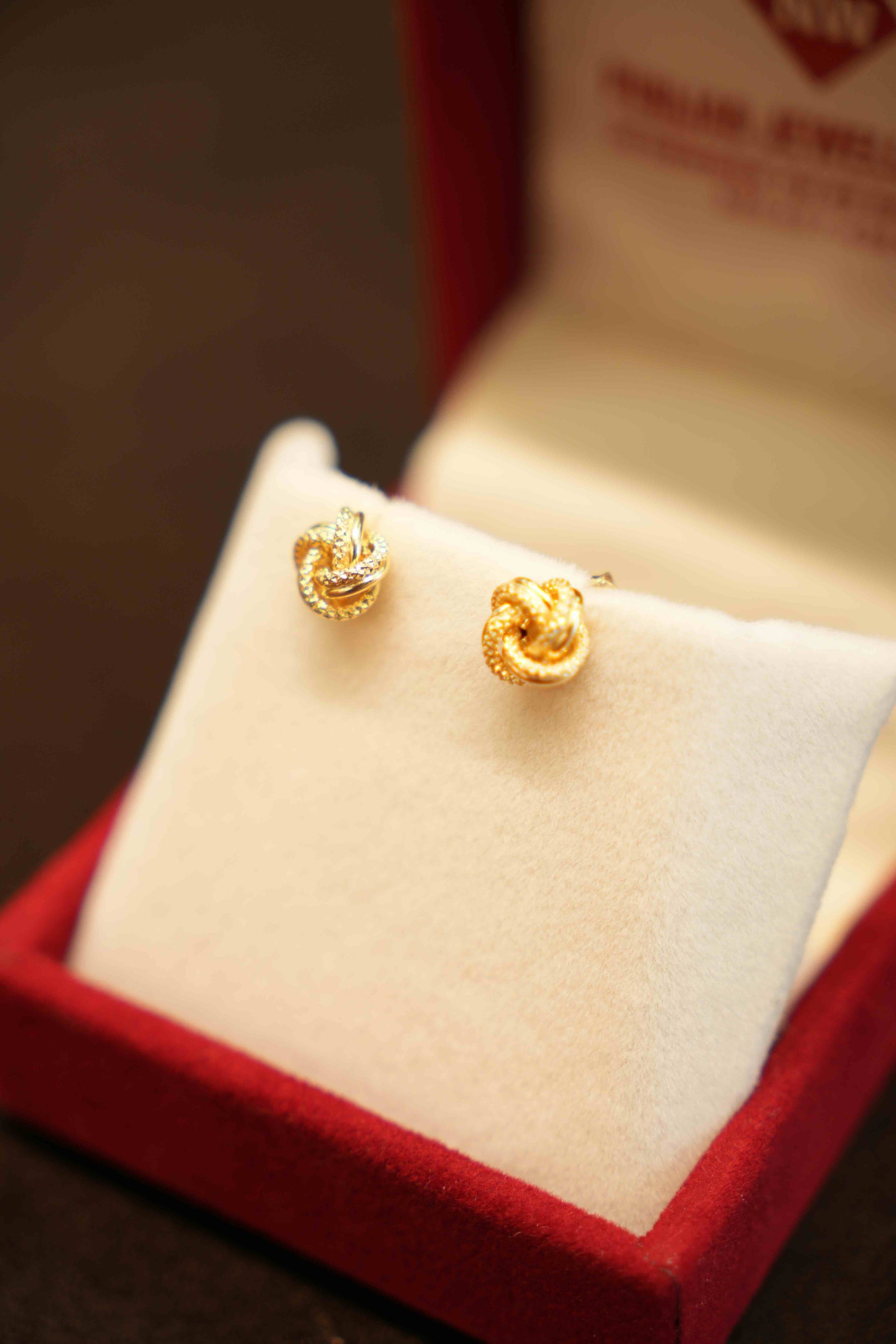 18K Gold Designer Stud Earrings