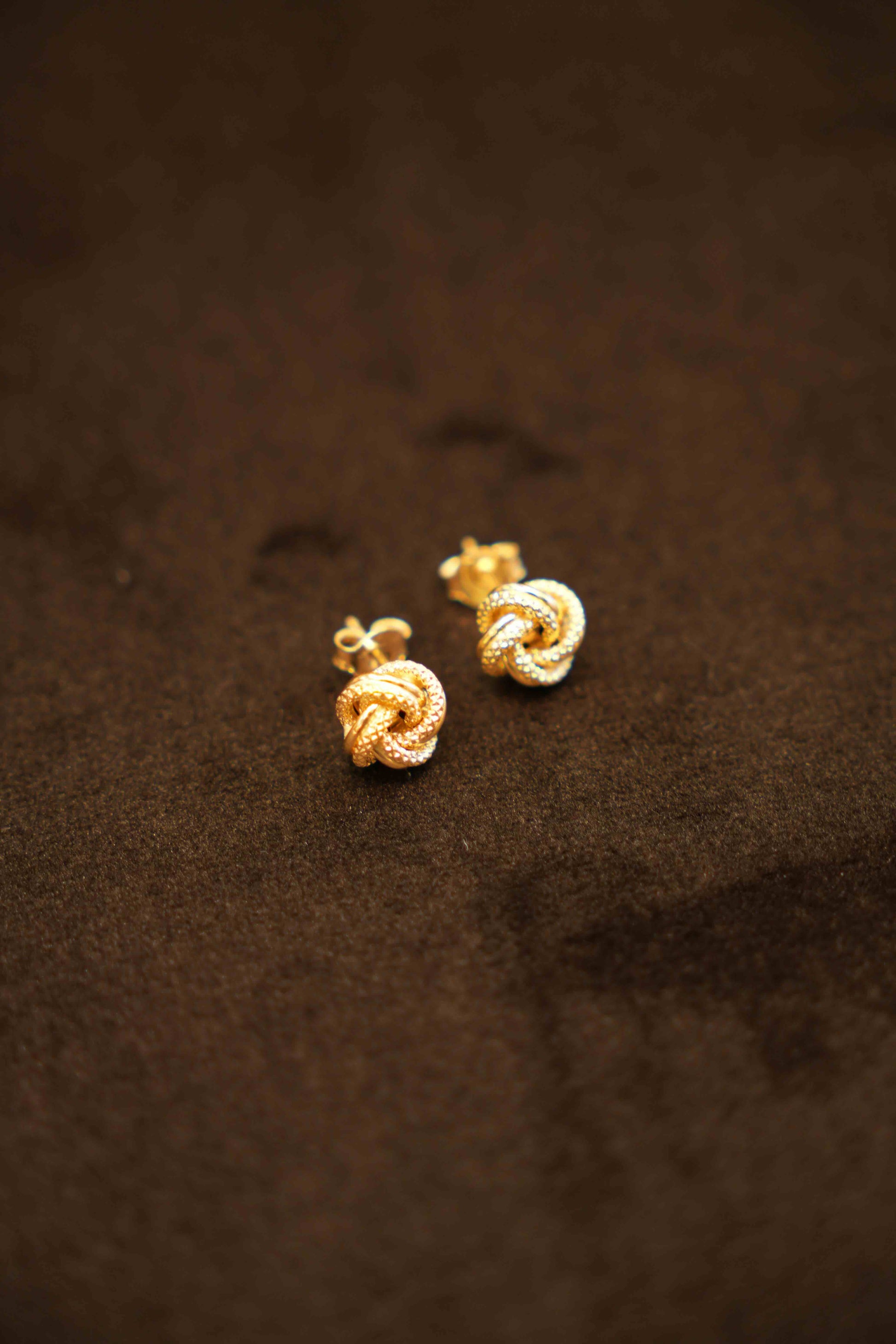18K Gold Designer Stud Earrings