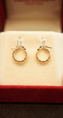 18K Gold Designer Hoop Earrings