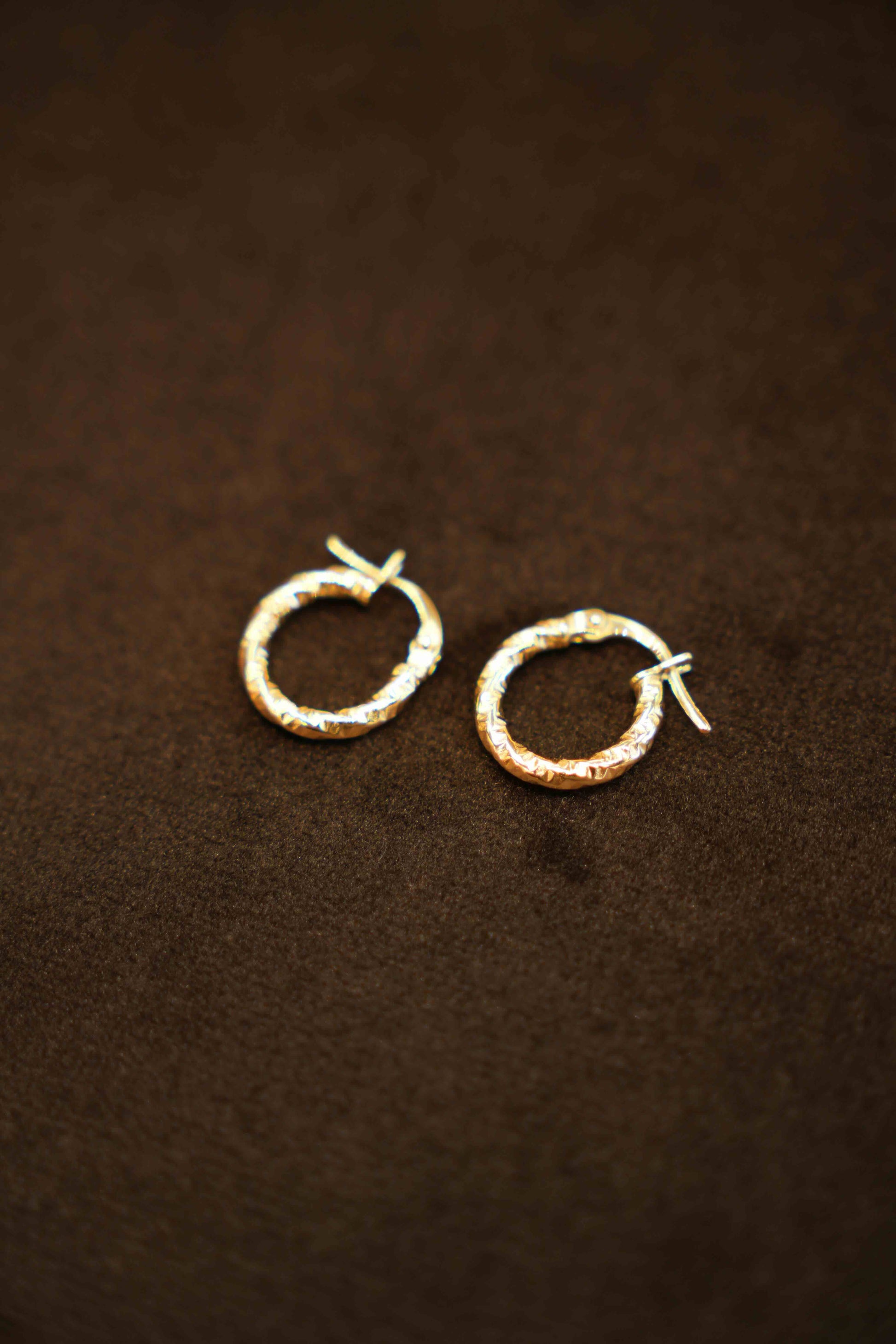18K Gold Designer Hoop Earrings