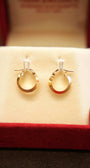 18K Gold Designer Hoop Earrings