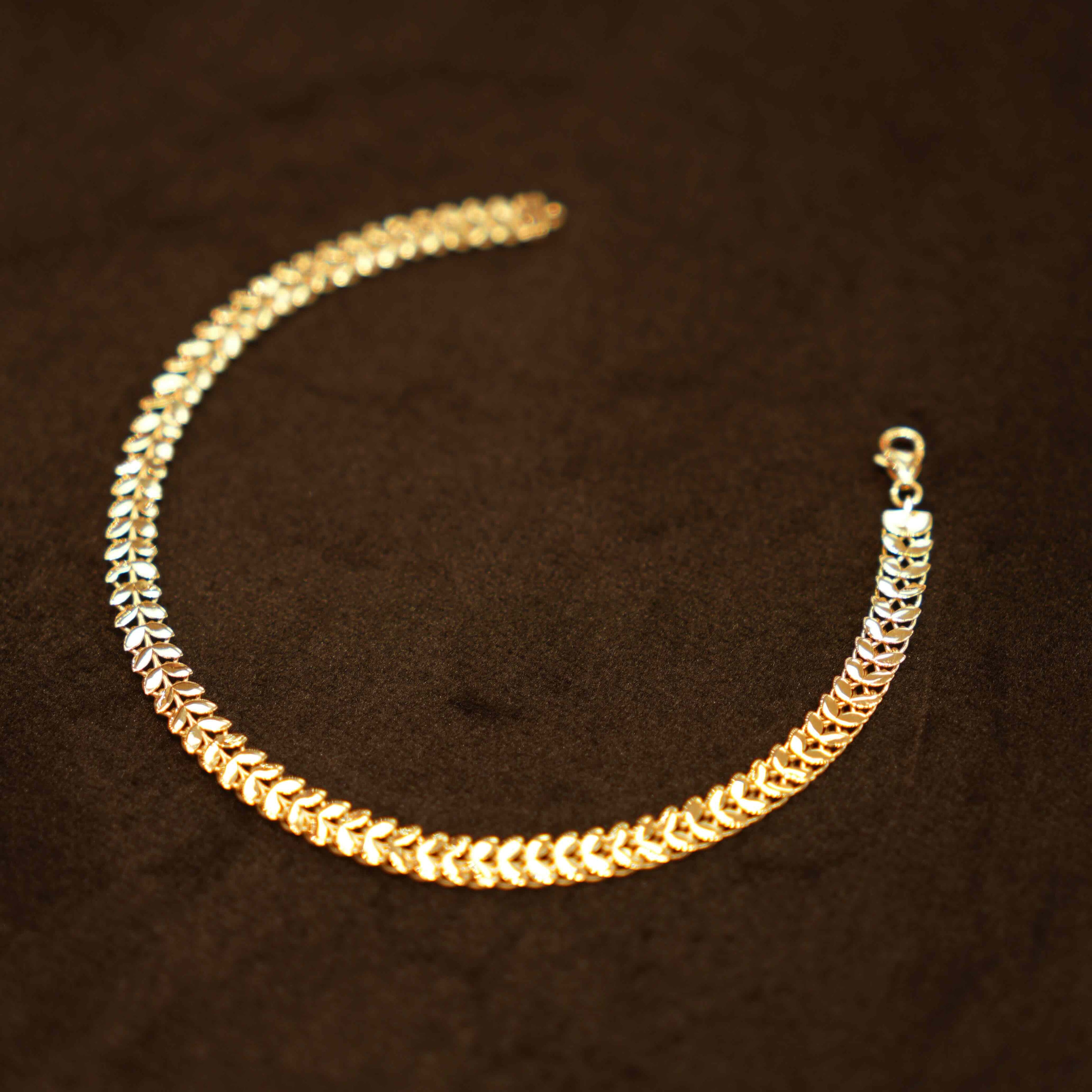 18K Gold Flat Designer Bracelet