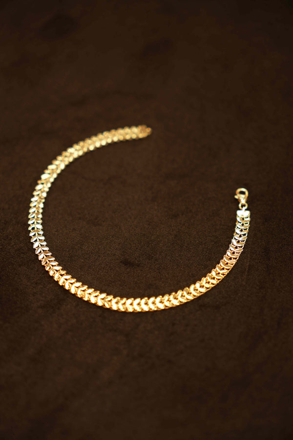 18K Gold Flat Designer Bracelet