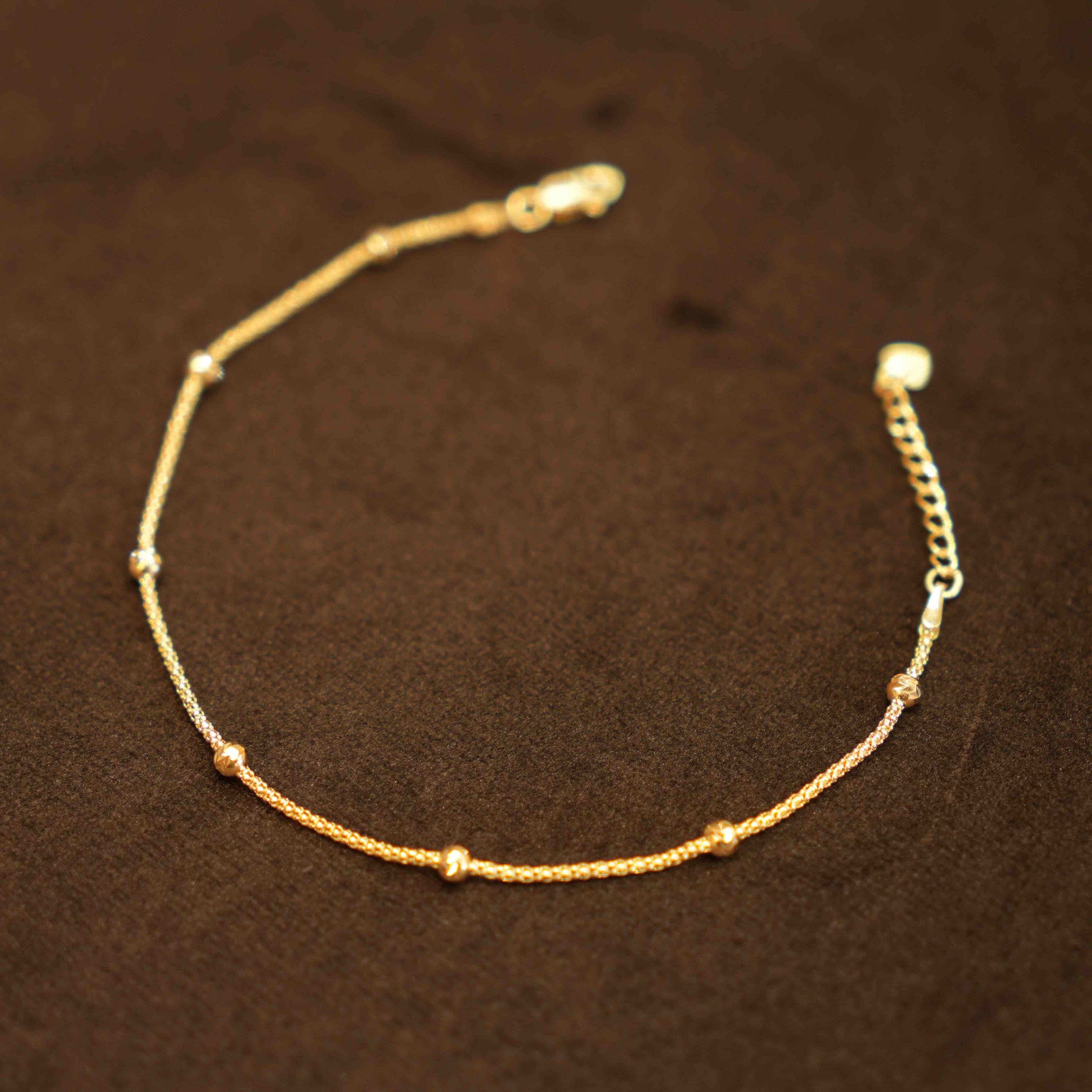 18K Gold Bead Bracelet