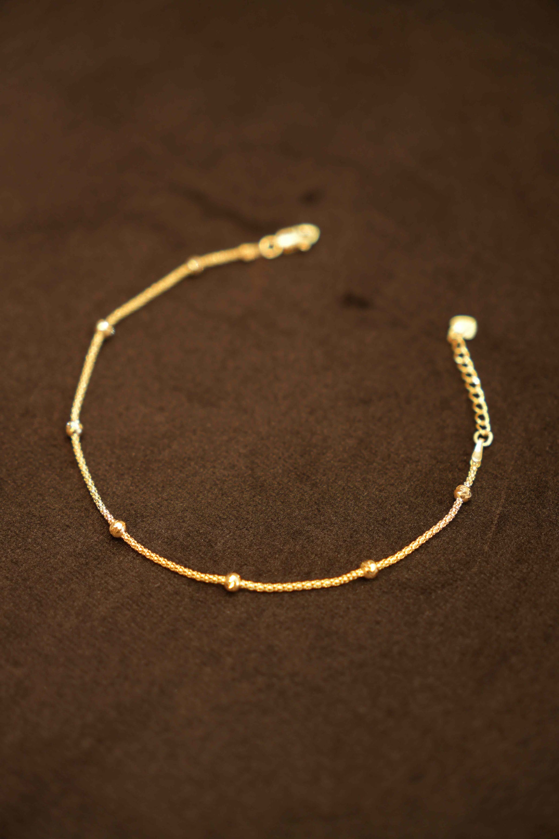 18K Gold Bead Bracelet