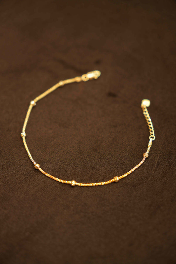 18K Gold Bead Bracelet