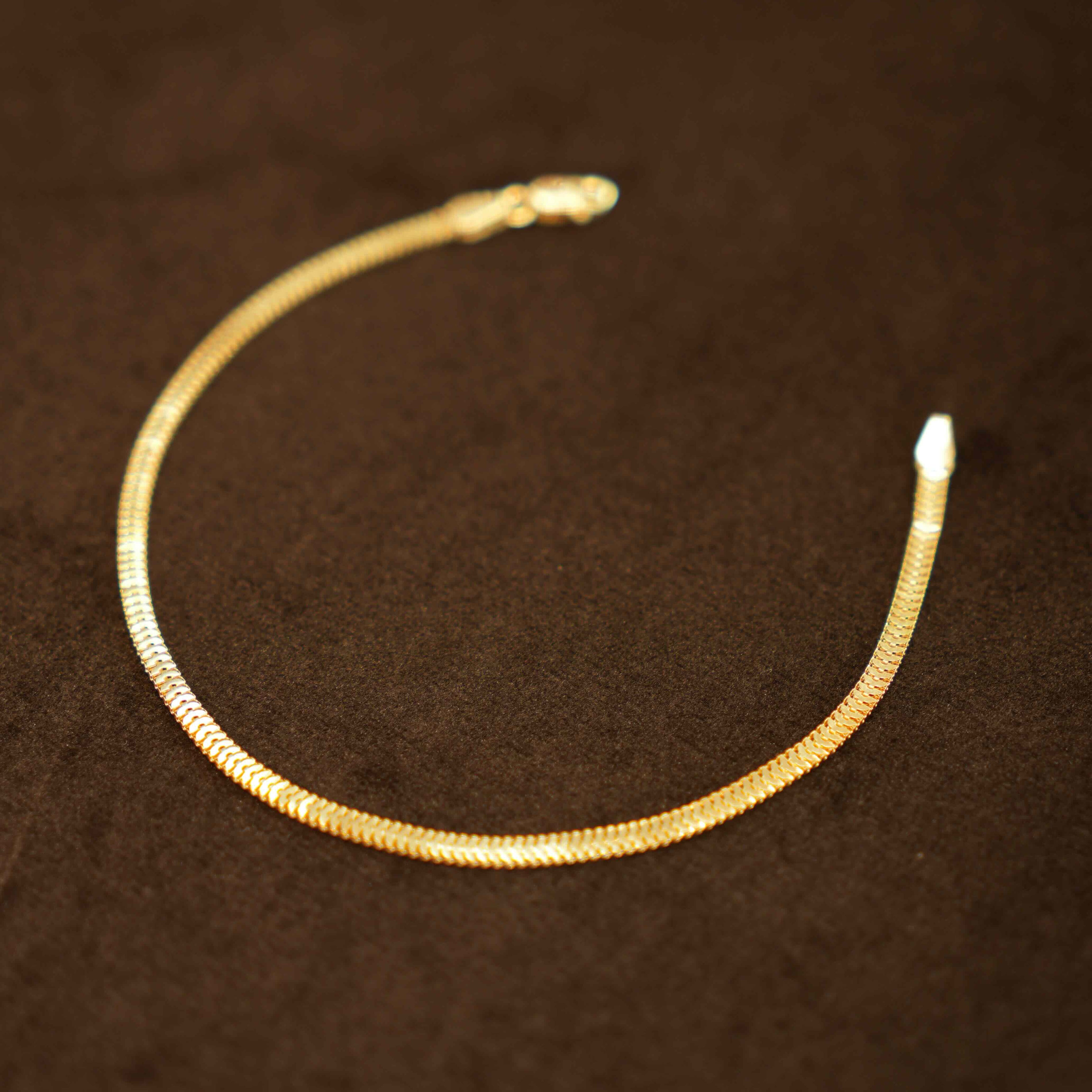 18K Gold Flat Designer Bracelet