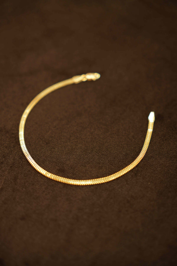 18K Gold Flat Designer Bracelet