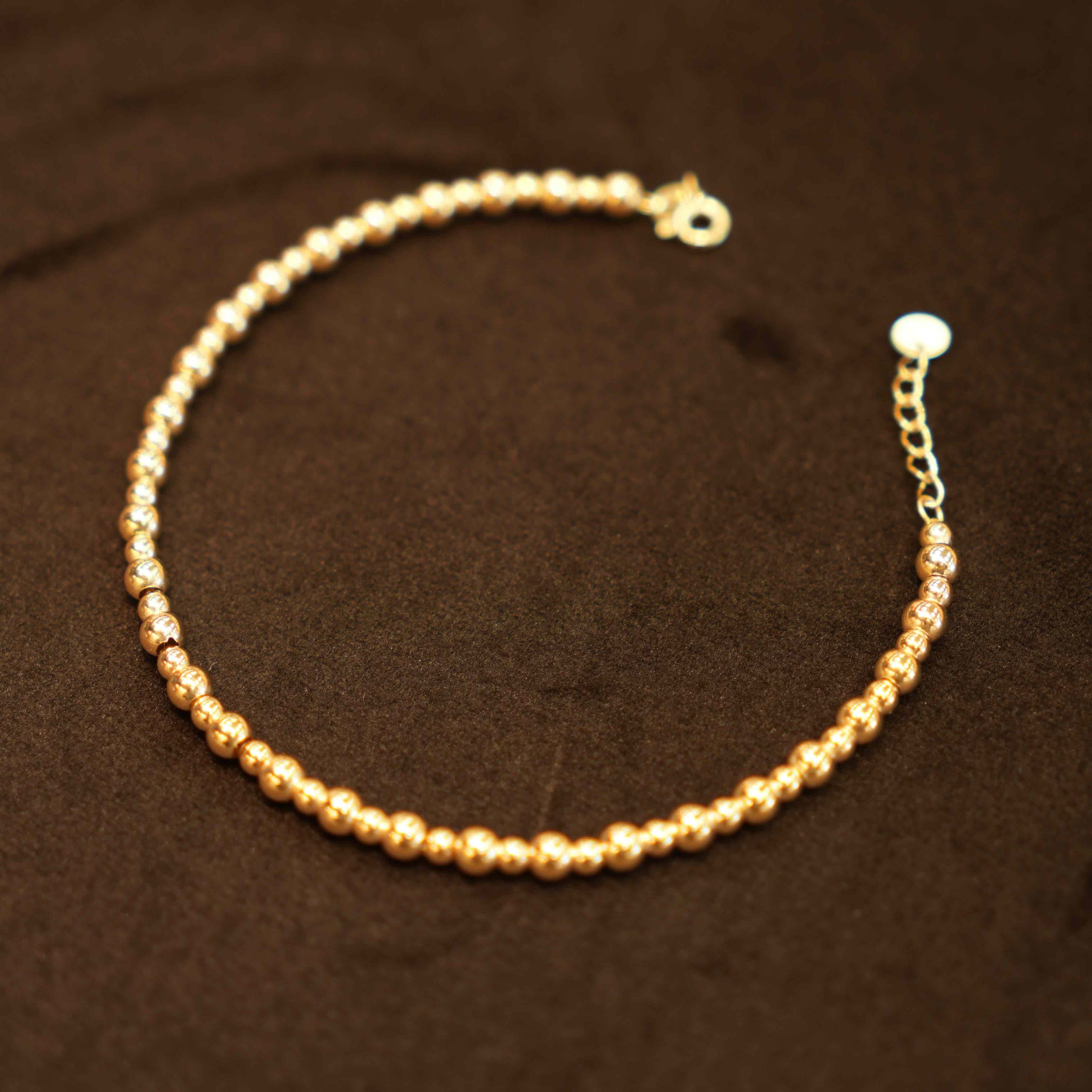 18K Gold Ball Chain Bracelet