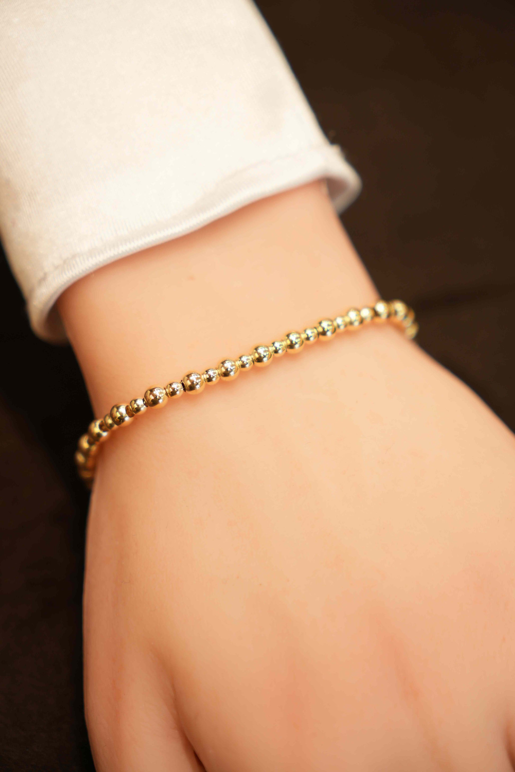 18K Gold Ball Chain Bracelet