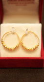 22K Gold Designer Hoop Earrings