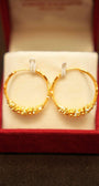 22K Gold Designer Hoop Earrings