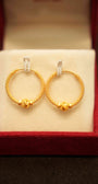 22K Gold Designer Hoop Earrings