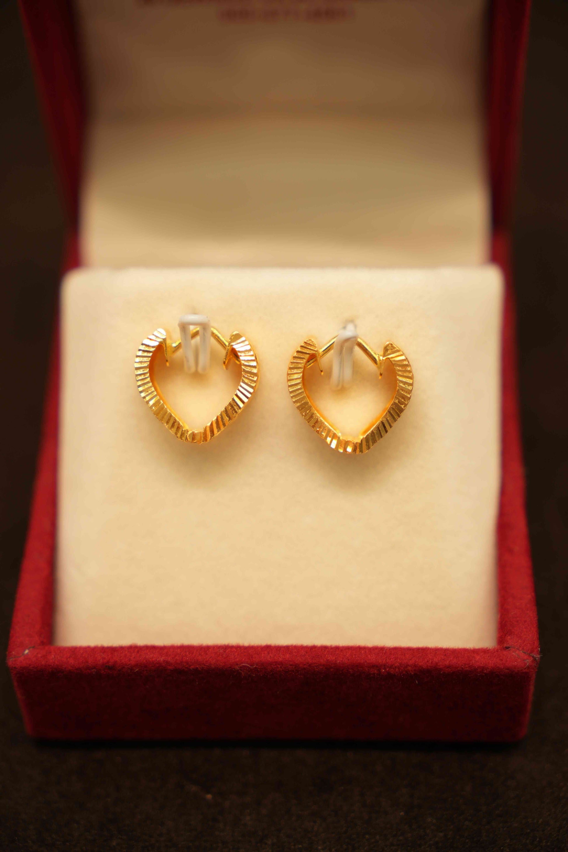 22K Gold Designer Hoop Earrings