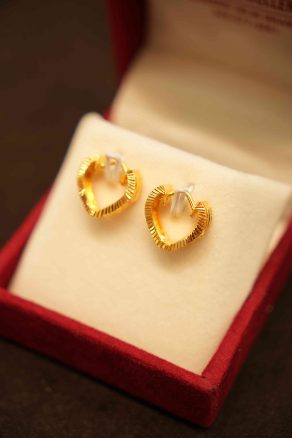 22K Gold Designer Hoop Earrings