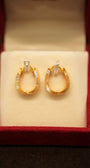 22K Gold Designer Hoop Earrings