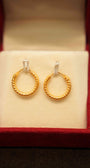 22K Gold Designer Hoop Earrings