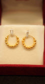 22K Gold Designer Hoop Earrings