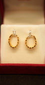 22K Gold Designer Hoop Earrings