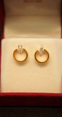 22K Gold Designer Hoop Earrings