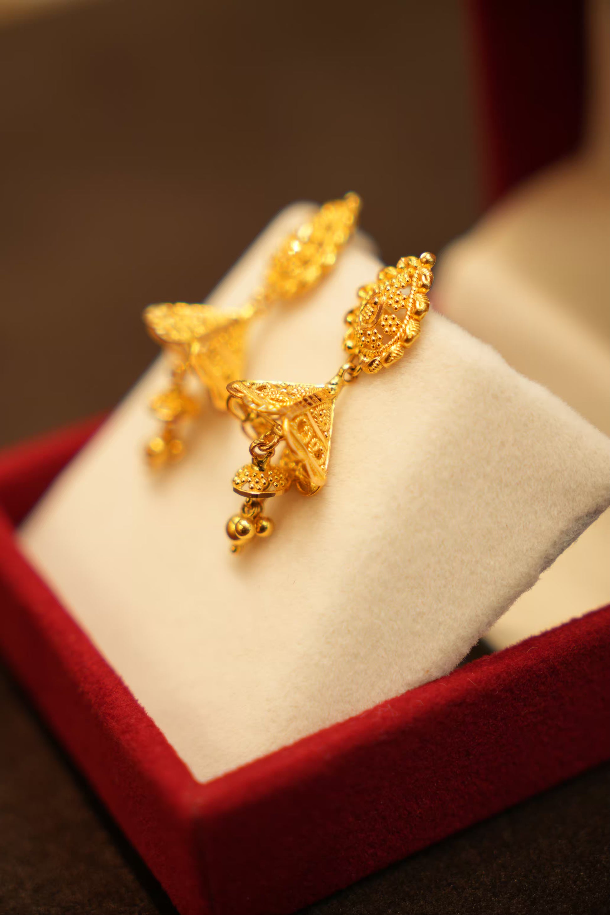 22K Gold Designer Jhumka Earrings