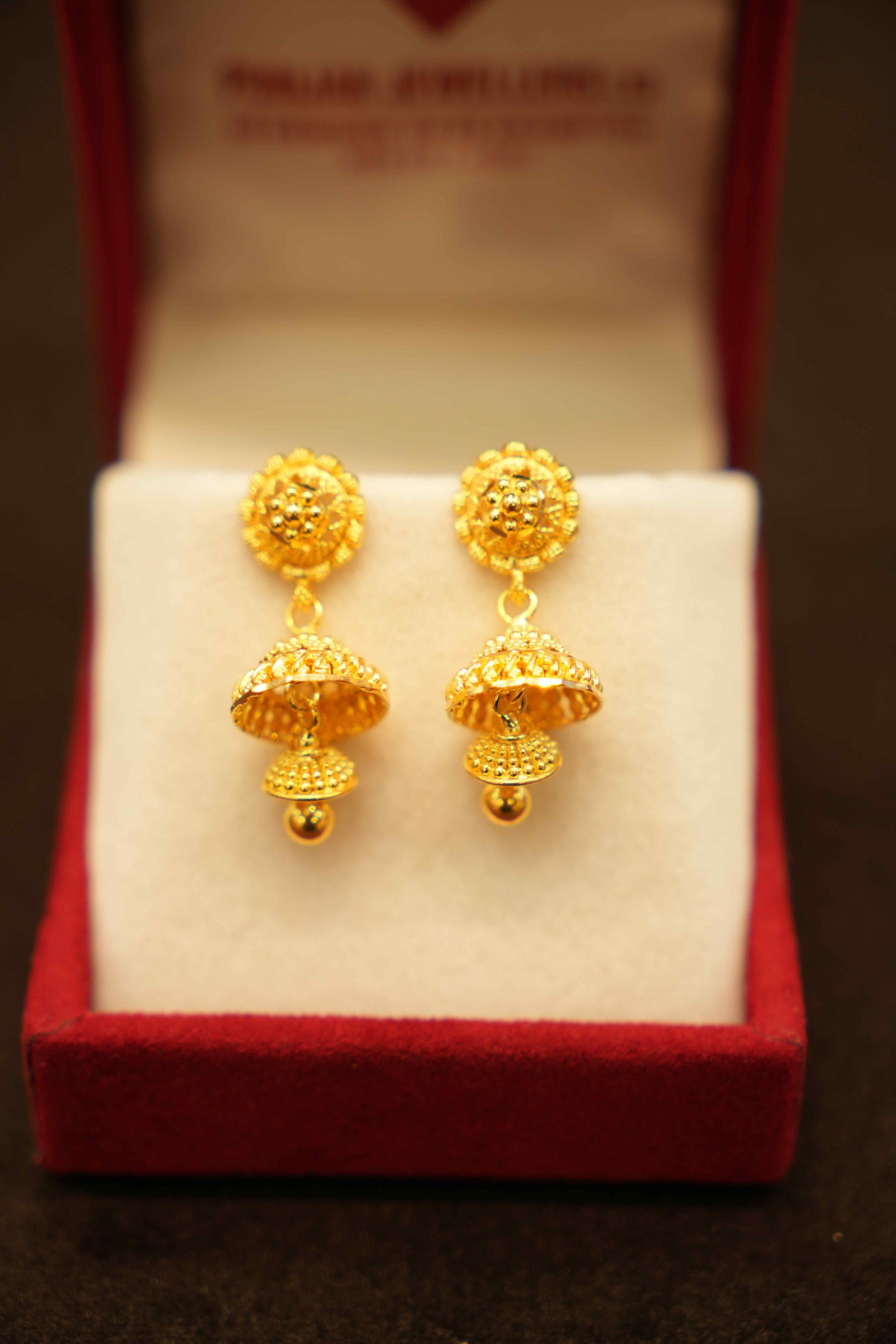 22K Gold Ladies Jhumka Earrings