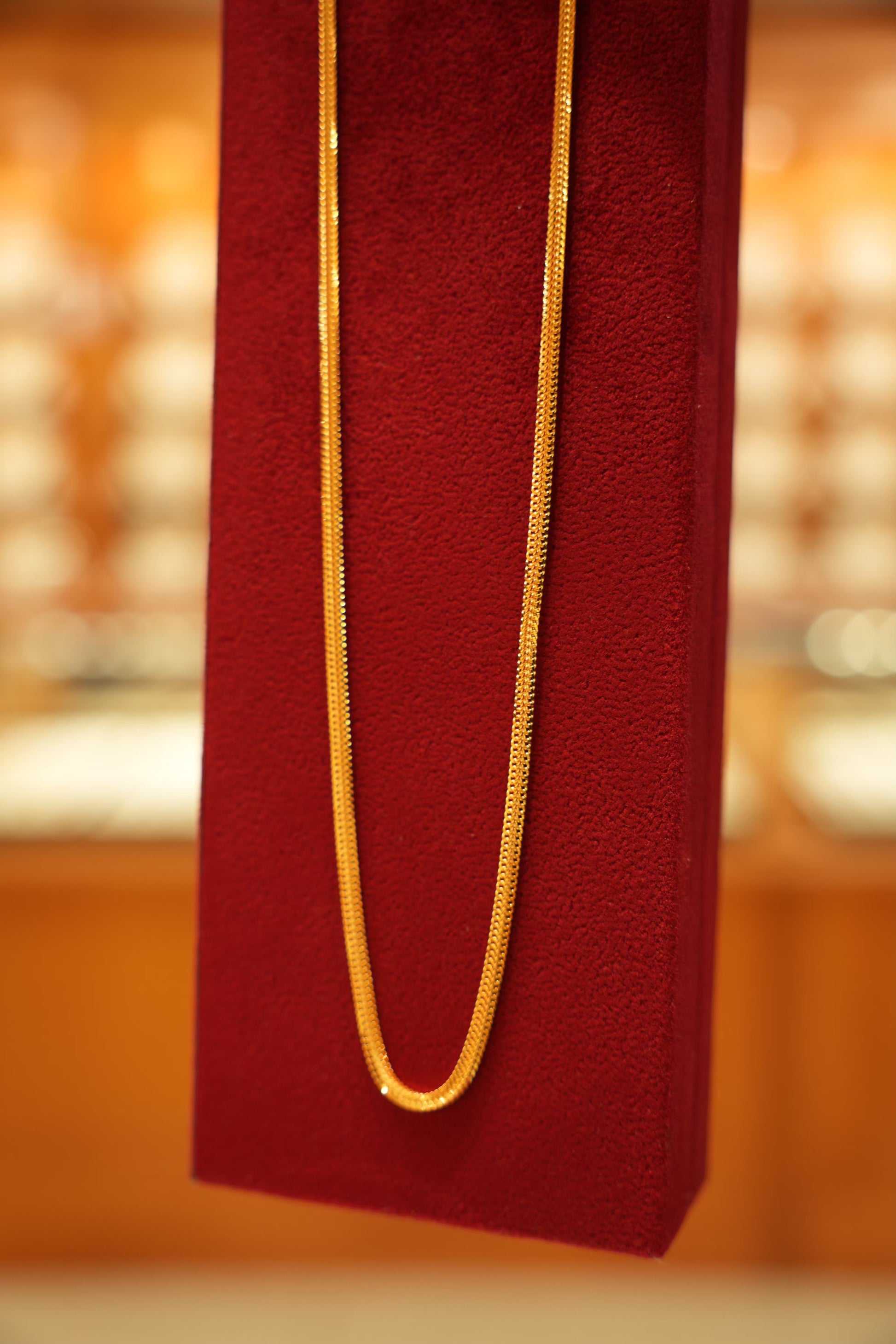 22K Gold Designer Men's Square Chain (20 Inches)