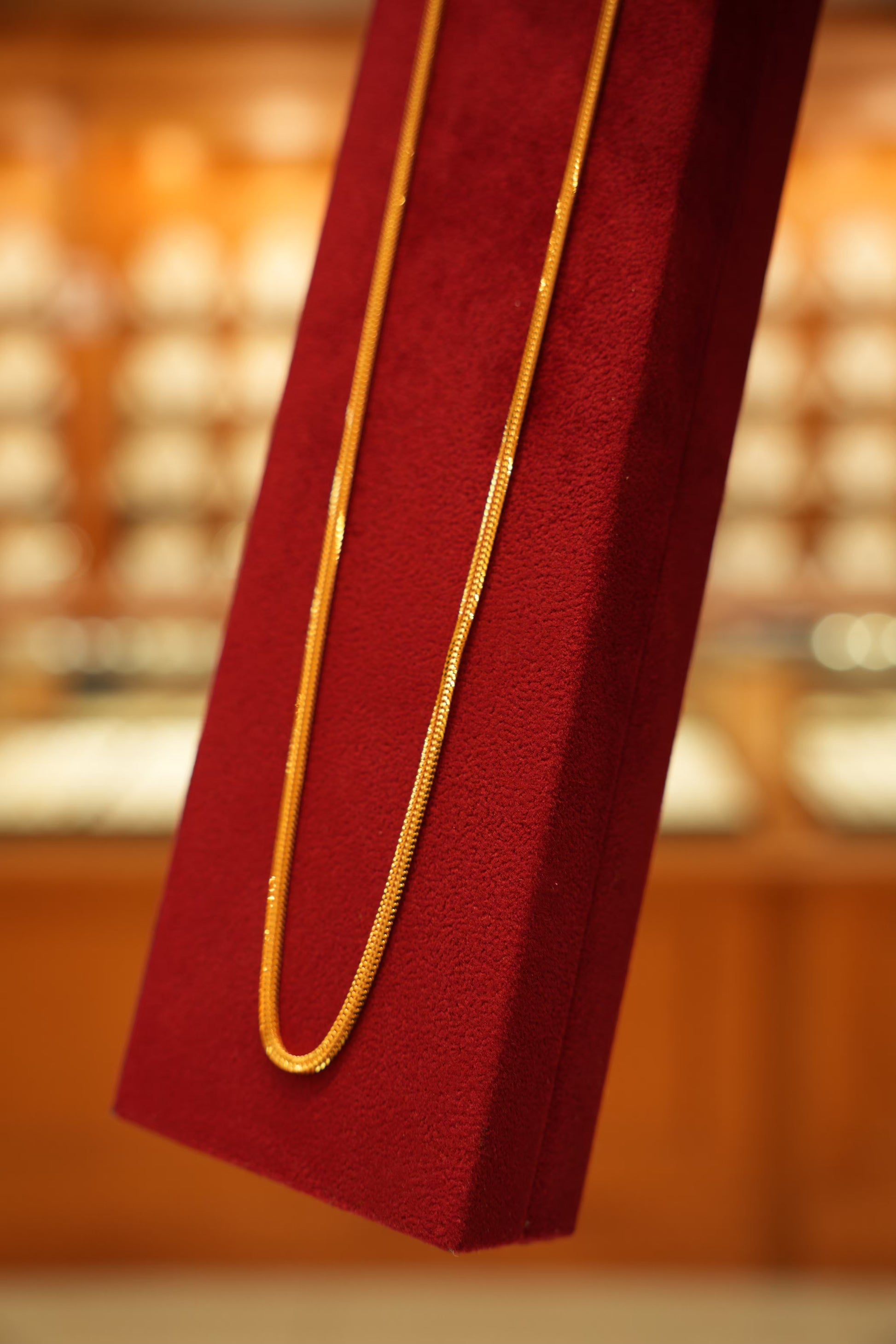 22K Gold Designer Men's Square Chain (20 Inches)