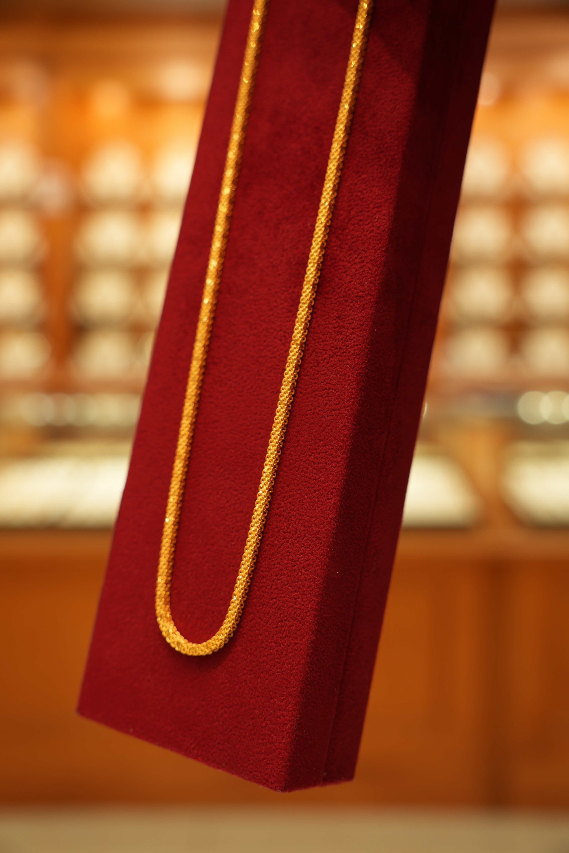 22K Gold Designer Men's Square Chain (20 Inches)