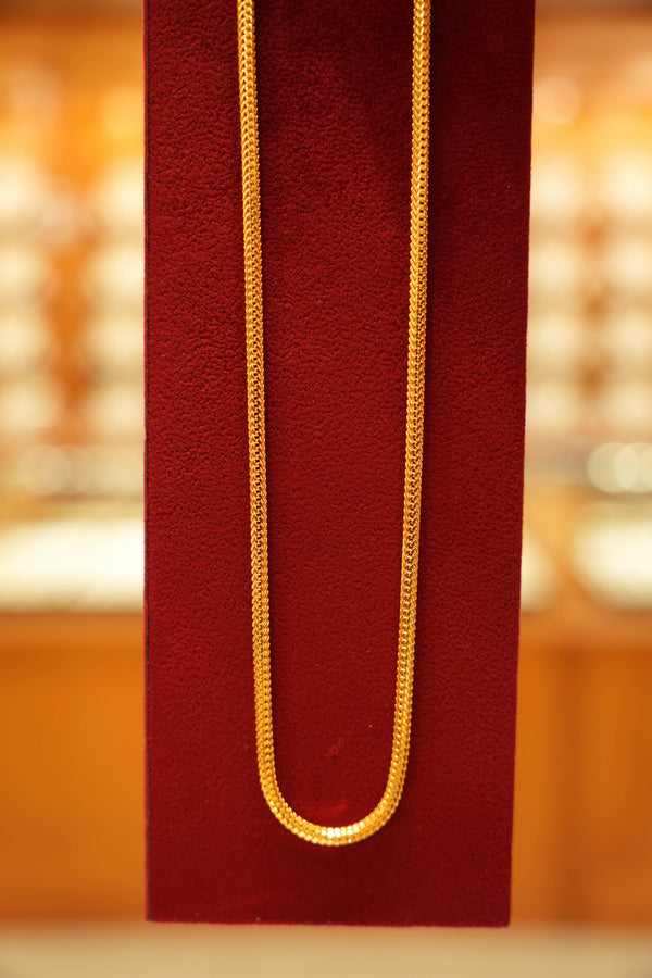 22K Gold Designer Men's Round Chain (20 Inches)