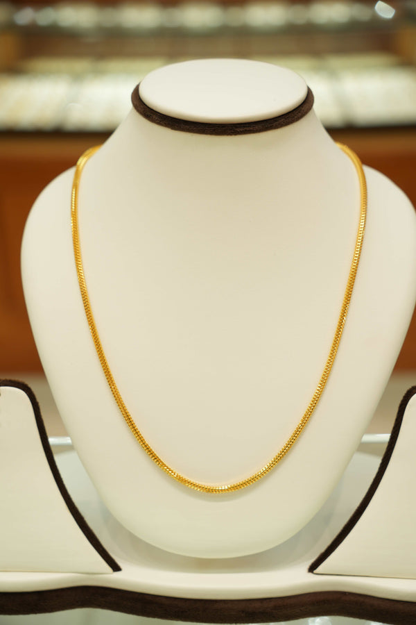 22K Gold Designer Men's Round Chain (20 Inches)