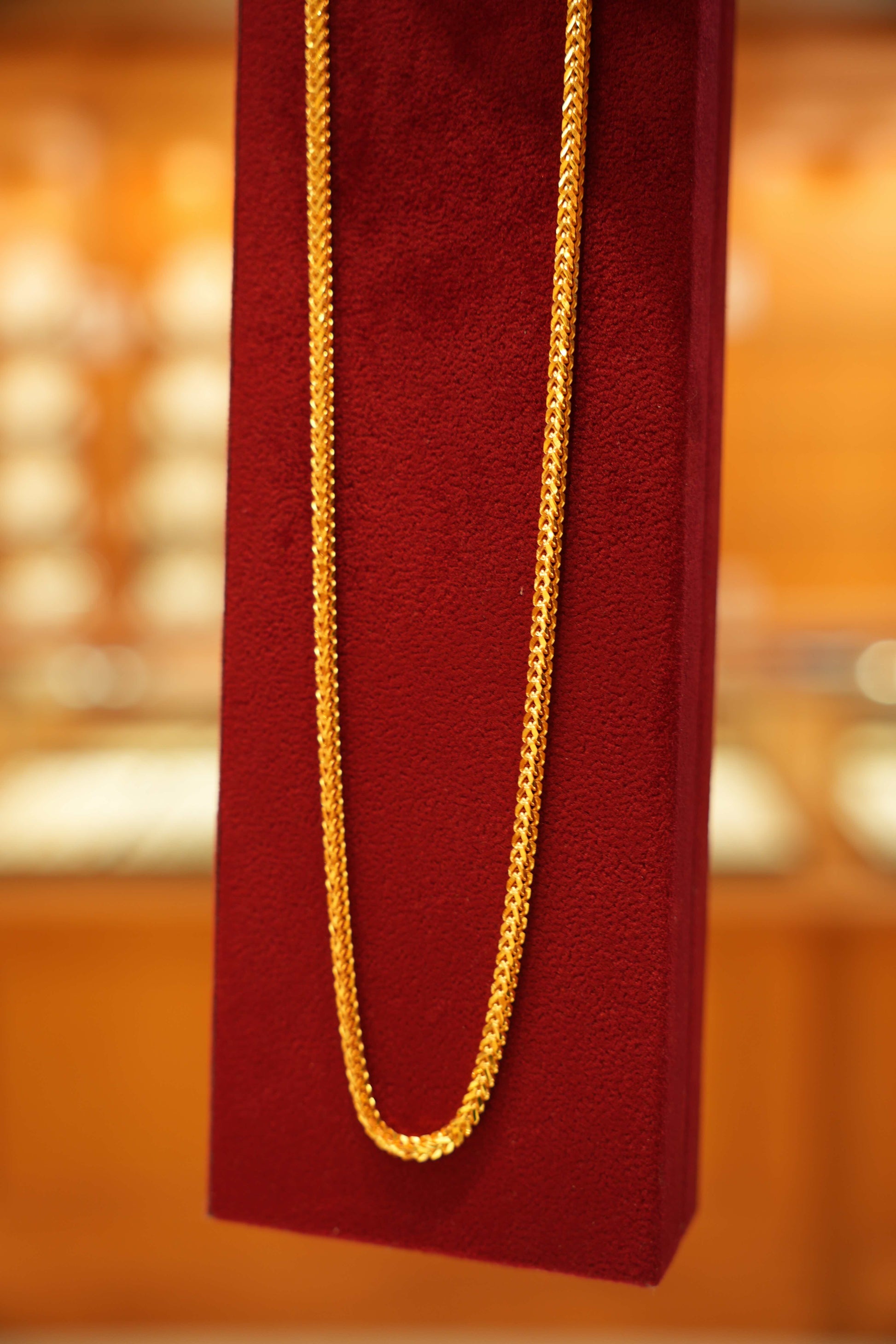 22K Gold Designer Men's Foxtail Chain (22 Inches)