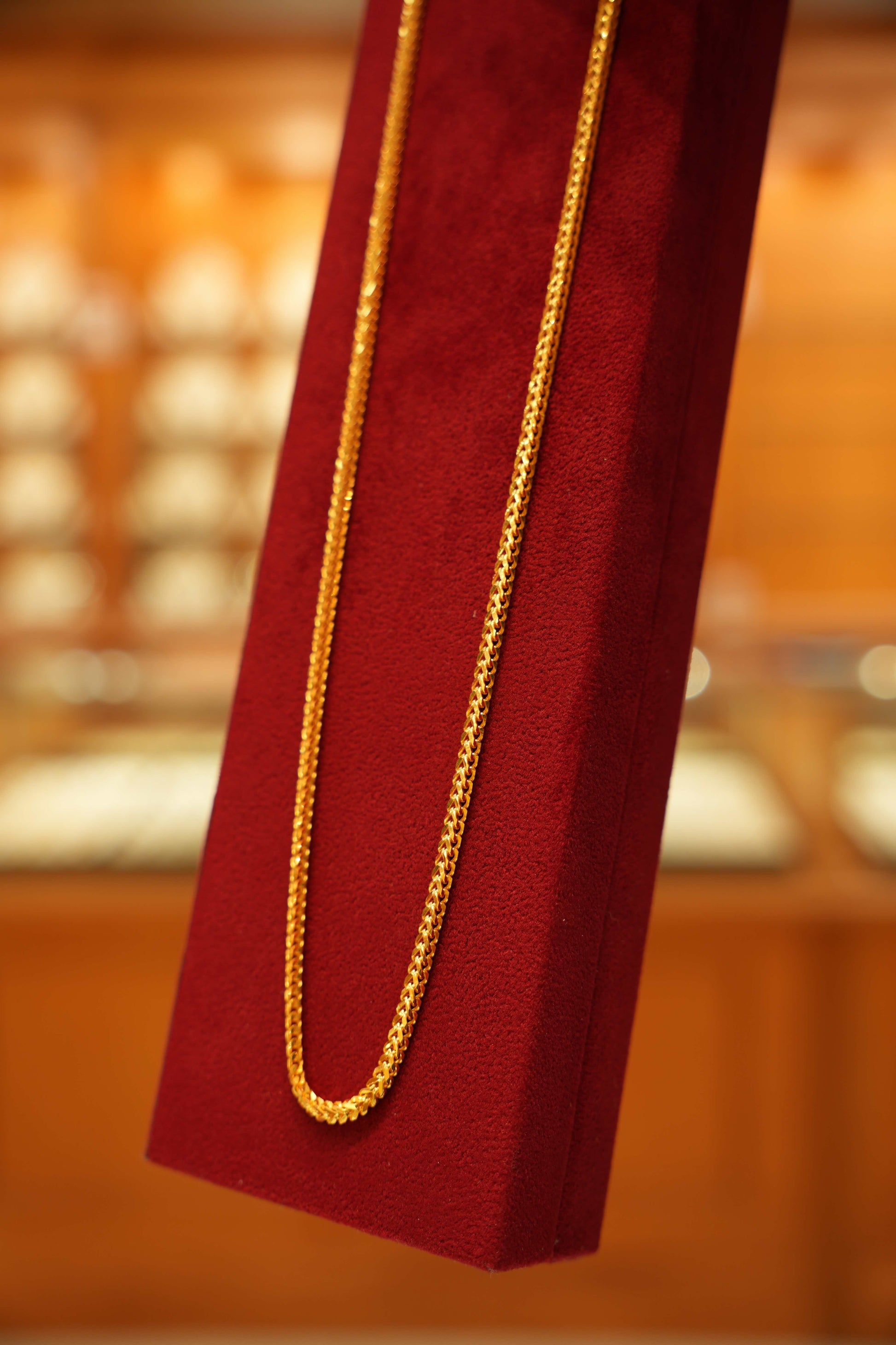 22K Gold Designer Men's Foxtail Chain (22 Inches)
