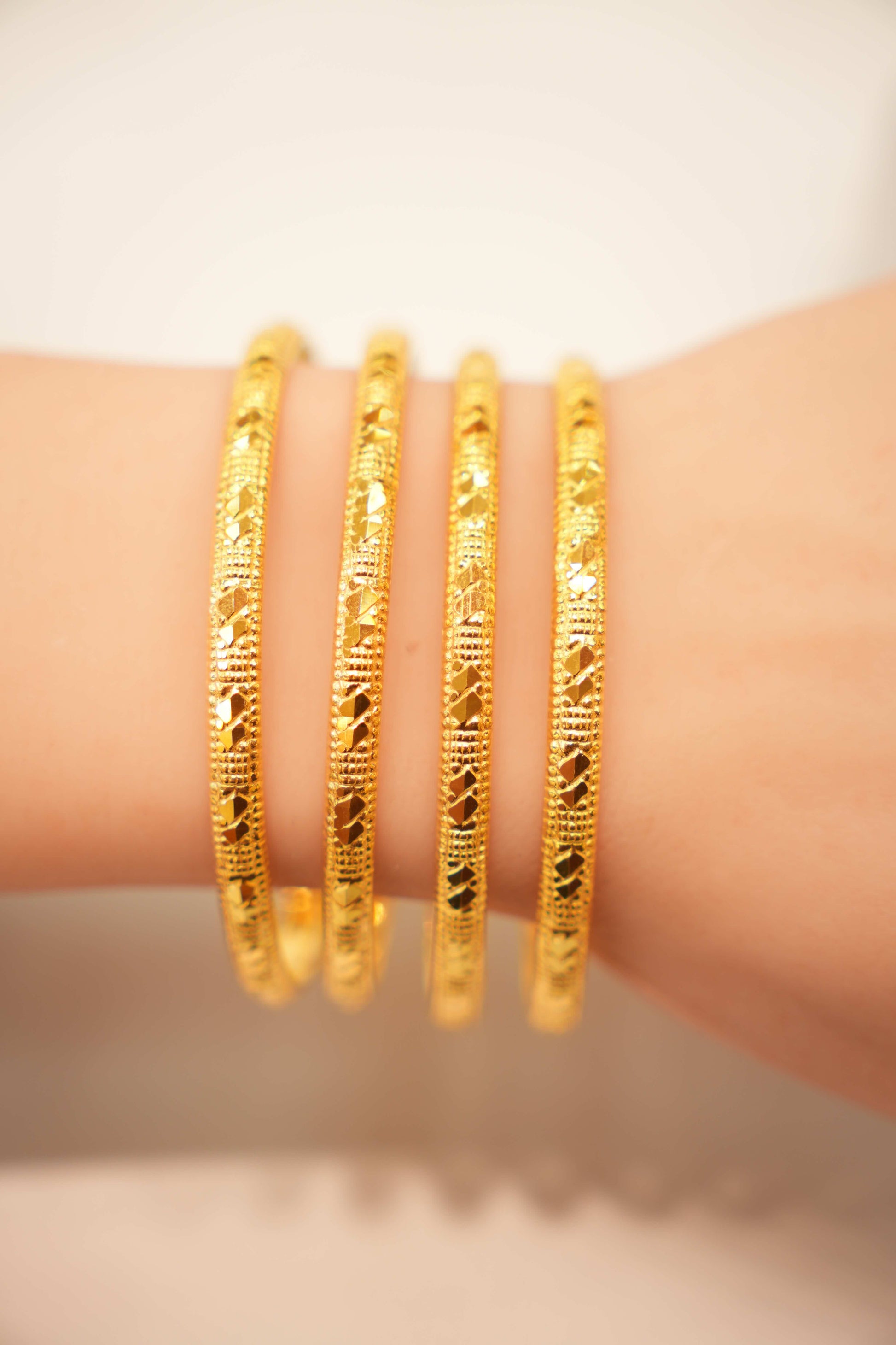 22K Gold Designer Bangle Set