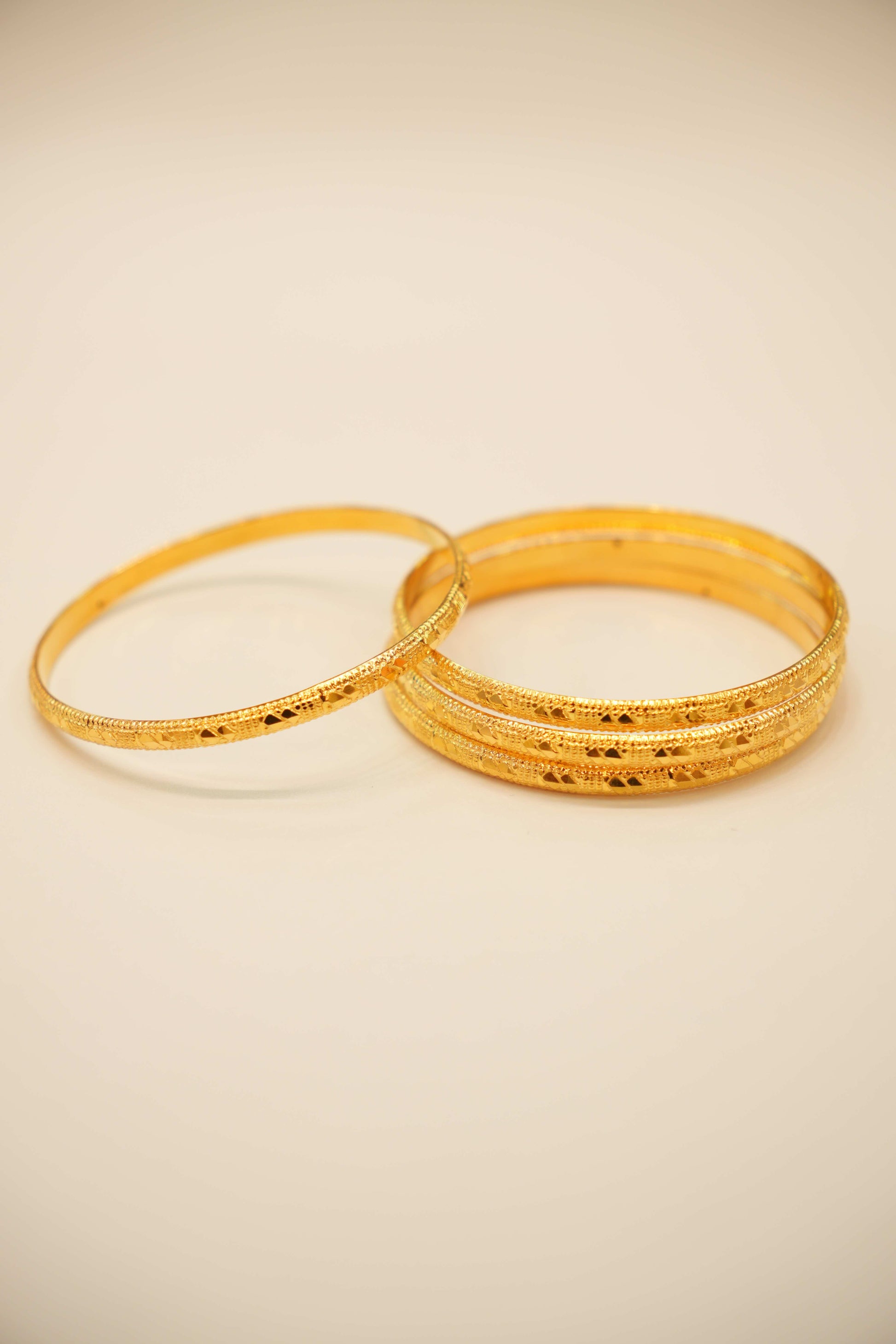 22K Gold Designer Bangle Set