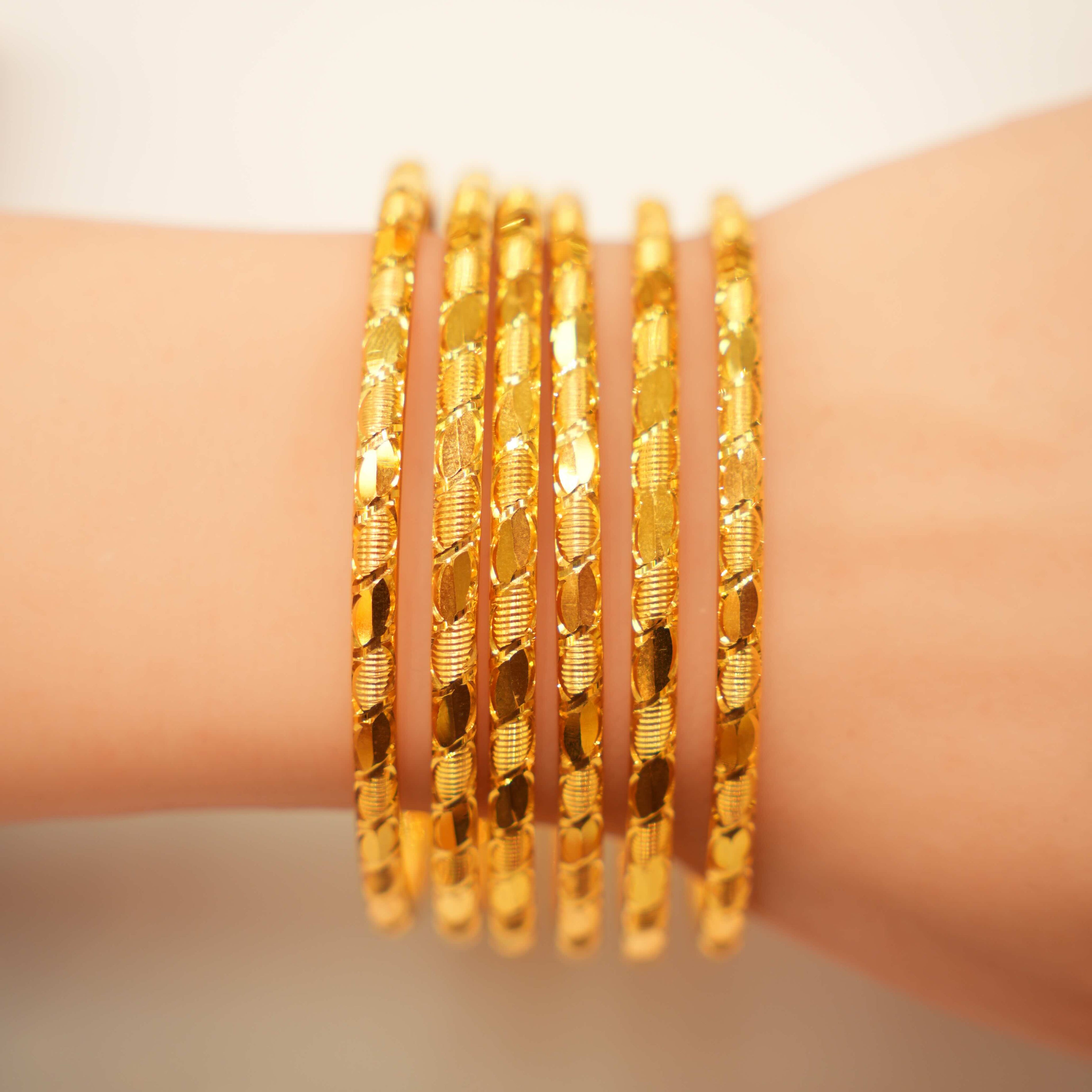 22K Gold Designer Ladies Bangle Set