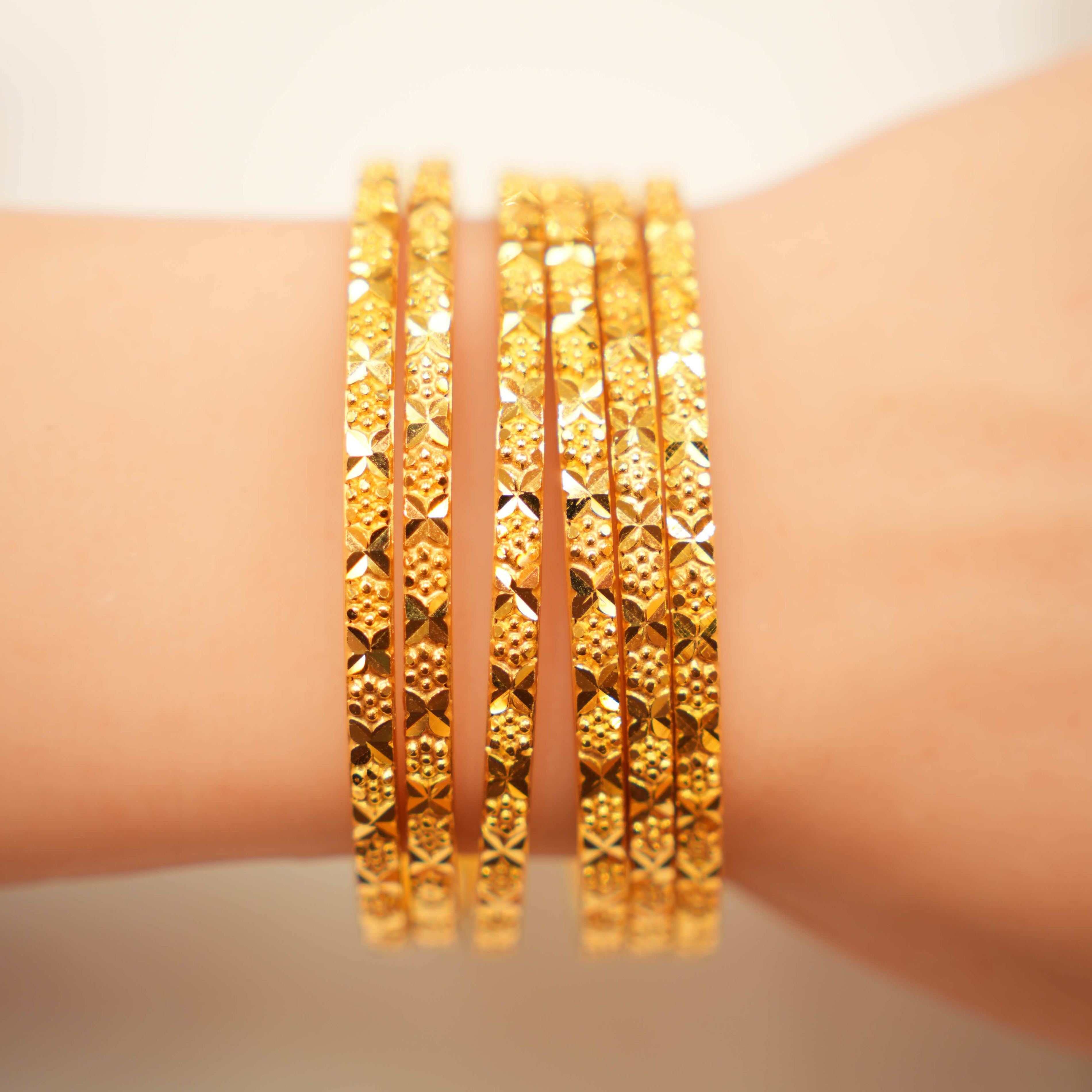 22K Gold Designer Ladies Bangle Set
